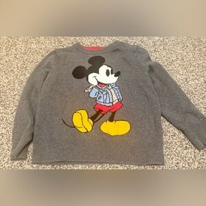 GAP Gray Sweater with Mickey Mouse Design
